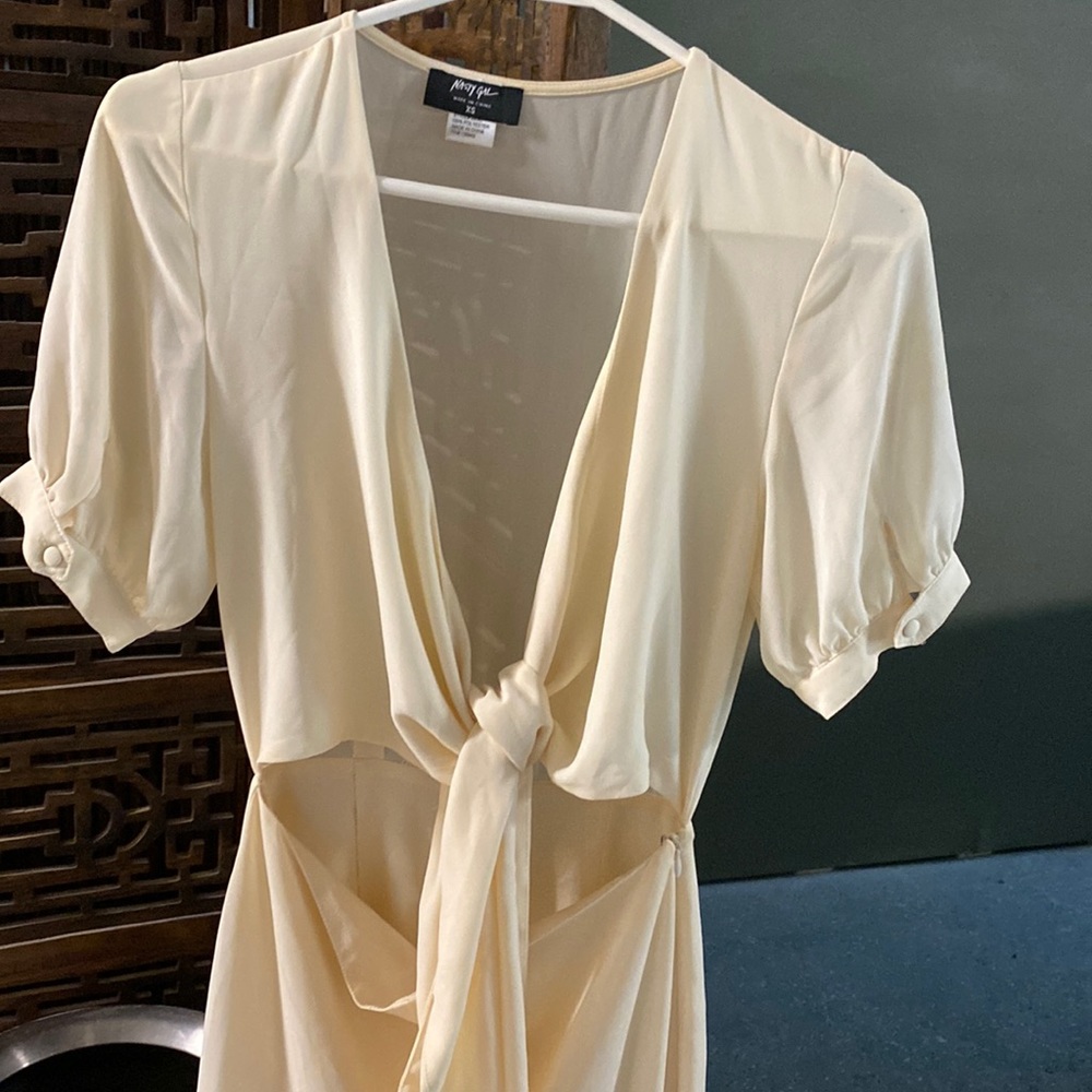 Nasty Girl cutout sheer jumpsuit